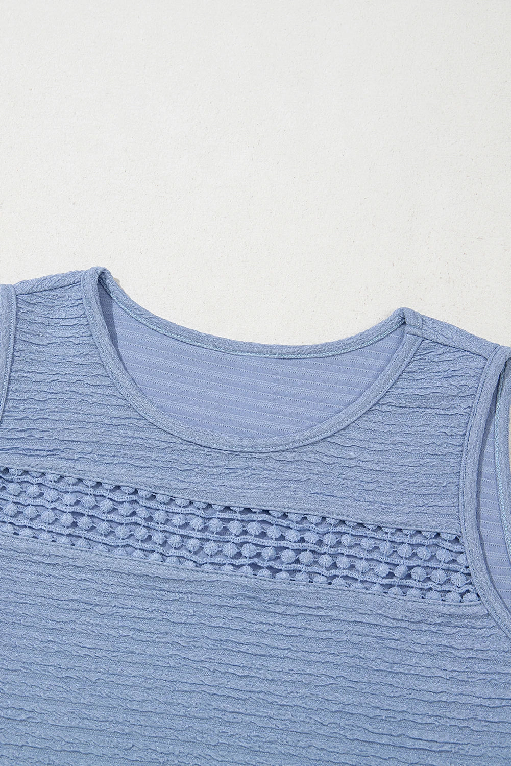 Textured Lace Cutout Sleeveless Mini Dress | S-XL