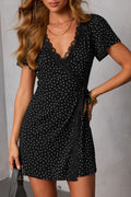 Sweet Charm Polka Dot Wrap Dress | S-XL